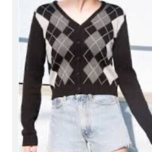 Brandy Melville Black Elizabeth Button Up Cardigan one size